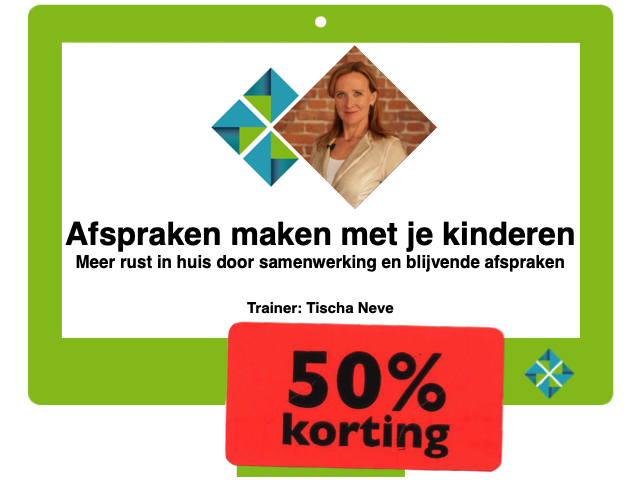 Laatste kans: krijg nu 50% korting op de online opvoedcursus #AfsprakenMaken van <a href="/tischaneve/">Tischa Neve</a>. Leer wat je kunt doen om kinderen (weer) beter te laten luisteren en ga snel naar bit.ly/31wVBtl @opvoedcursussen #futuroacademy