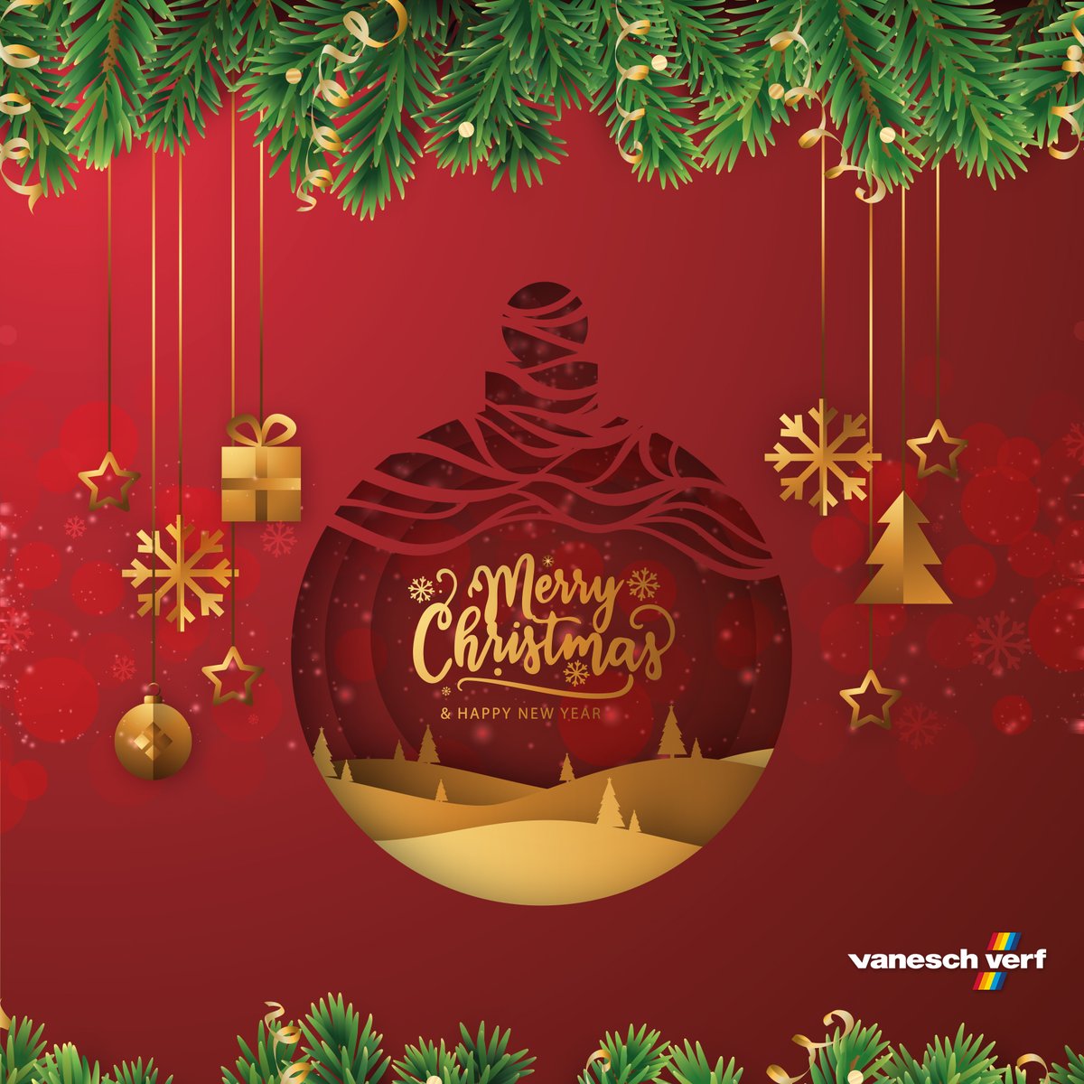 Vanesch Verf wenst u prettige kerstdagen en een knalled Oud en Nieuw toe!🌲