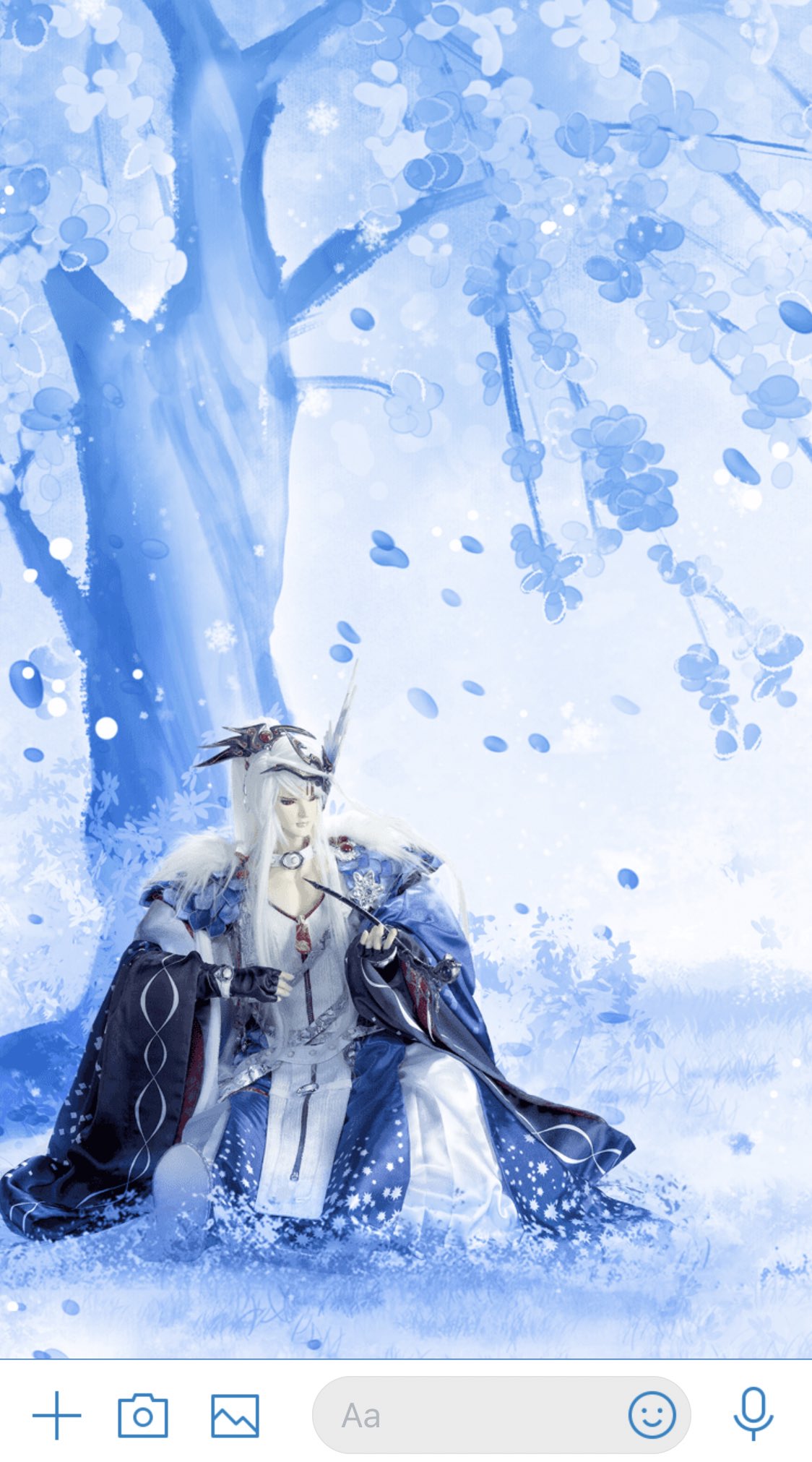 マヒオ Mahio 今 Lineの背景に雪降ってるらしいんだけど 背景を凜雪鴉着せ替えにしてるせいで完全に馴染んでしまってたまにフワフワ雪が降ってるの見えるまで気付けなかったww T Co Cnwtpje0yb Twitter