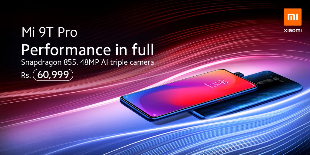 Xiaomi_Pakistan's tweet photo. Introducing the new #Mi9TPro which comes with 48MP AI triple camera, qualcomm snapdragon 855, 6.39''AMOLED FHD+ Display & 4000 mAh battery.
#PopUpInStyle now: https://t.co/hPSkMRFC4U
*Also available at Mi Exclusive stores https://t.co/61OF5EWyBt