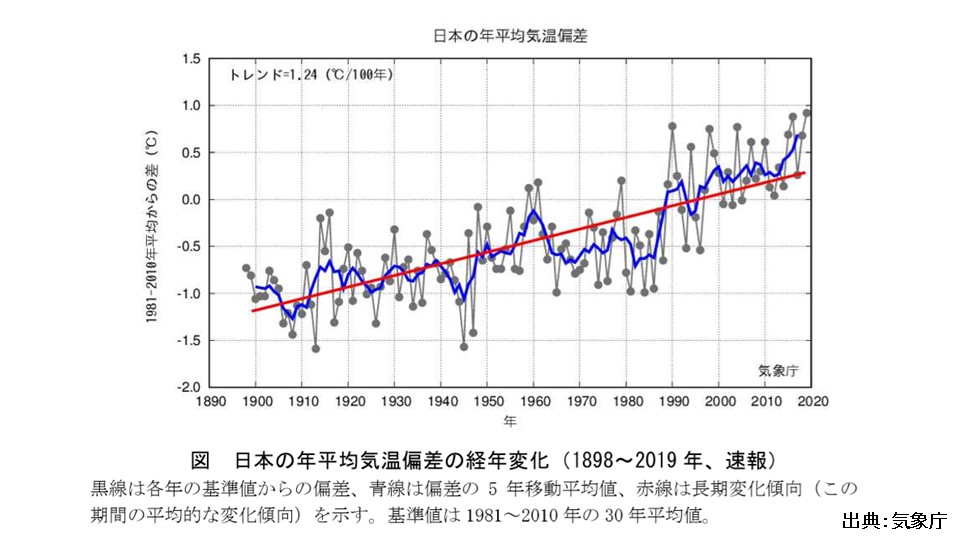 Sunny Sns Auf Twitter 日本の年平均気温 統計開始以来最も高く 気象庁は23日 2019年の天候と台風のまとめ 速報 を発表しました 日本では 年を通して気温の高い状態が続き 2019年の平均気温は Tenki Weather 年平均気温 日本 世界 高温