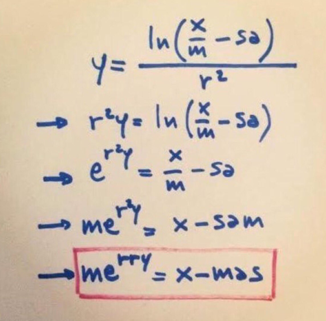 At last, a rigorous proof of the mathematical formula for Christmas: