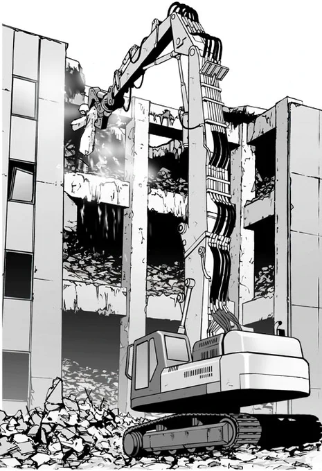 昨日完成した絵のひとつ。

しかしまぁ～なんですなぁ。
廃墟描くのは楽しいですなぁ。 