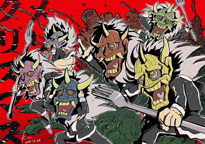 間に合う気がしないので、ちなみに去年のクリスマスの絵はこちらw 