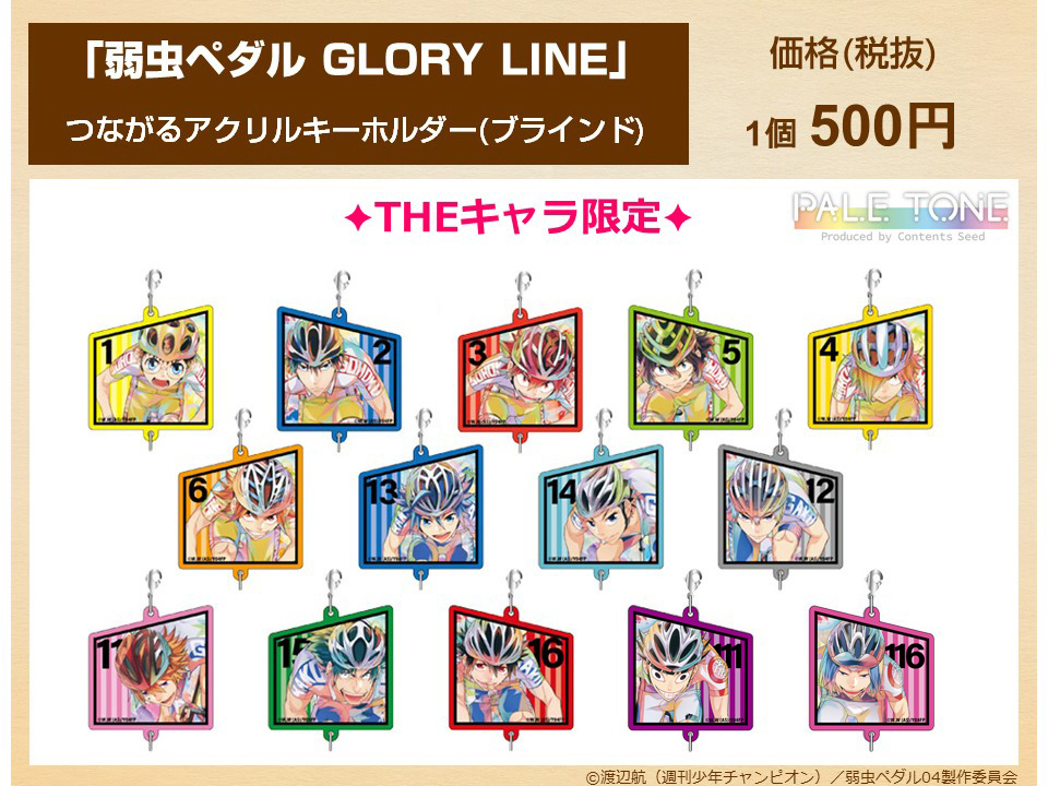 Theキャラshop 池袋マルイ店 Twitterissa 弱虫ペダル Glory Line つながるアクリルキーホルダー の商品画像におきまして 一部キャラクターのゼッケン番号に誤りがございました 訂正しお詫び申し上げます 正しい ゼッケン番号は当ツイートの画像になります
