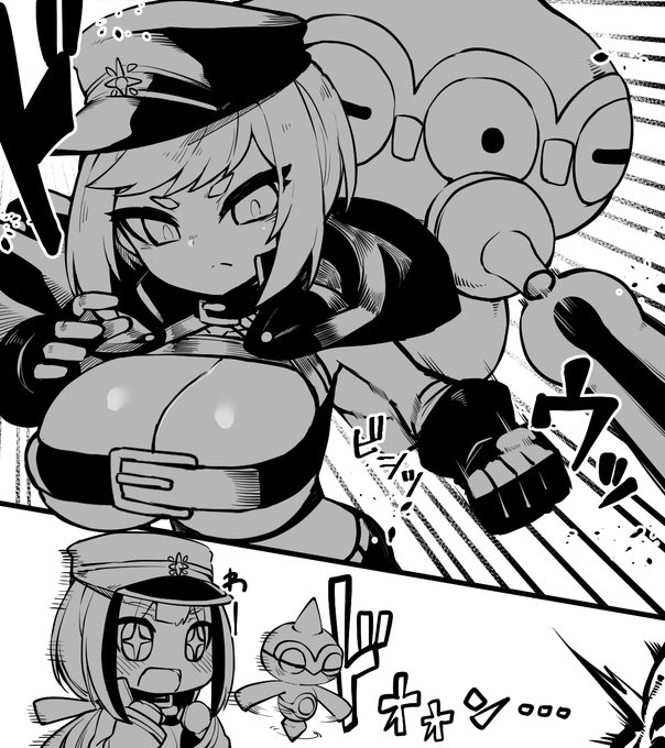 割とカッコいい系のカヤさんが描きたかった レモンちゃんキメるとこみてて… チャレンジャーとかとバトルしてるやつ  #ロリ巨乳ジムリーダーズ 