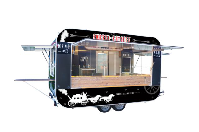 StreetFoodRpt's tweet photo. LOW &amp; SLOW #SmokedSalmon #SmokedMeat #StreetFood #FoodTruck Trailer Pellet Smoker with built in holding/warming cabinets and dual prep fridges. For Details email glen@FoodTruckKings.com https://t.co/Af8nylhf00