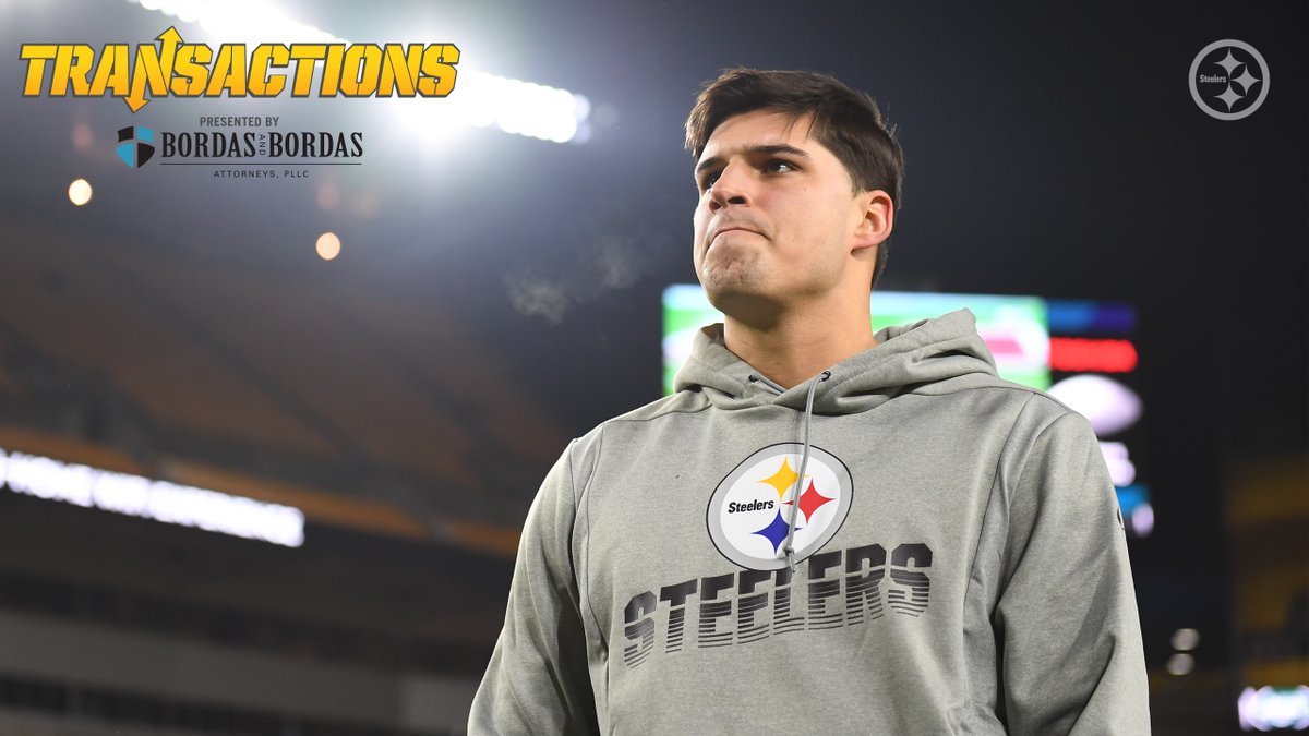 We have placed QB Mason Rudolph on the Reserve/Injured List and promoted C J.C. Hassenauer to the 53-man roster.

<a href="/BordasLaw/">Bordas & Bordas</a> TRANSACTION: stele.rs/EyCsz2