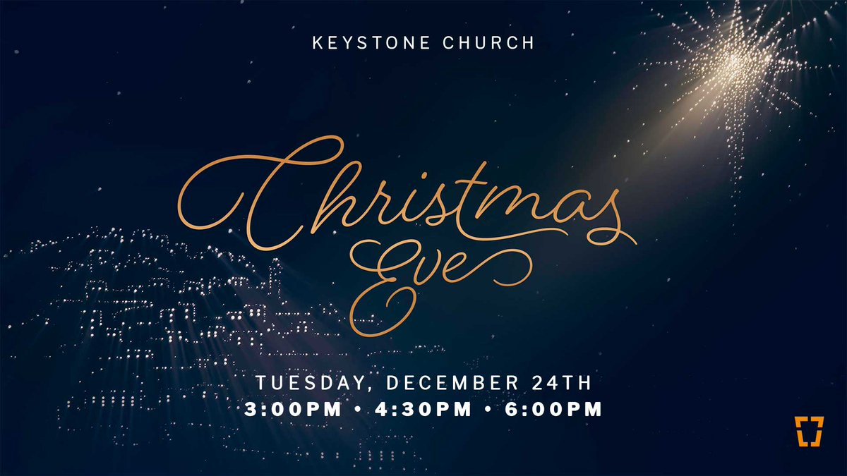 Don't miss our Christmas Eve services tonight! 🎄

We have three services at 3:00pm, 4:30pm, and 6:00pm. We look forward to seeing you there!