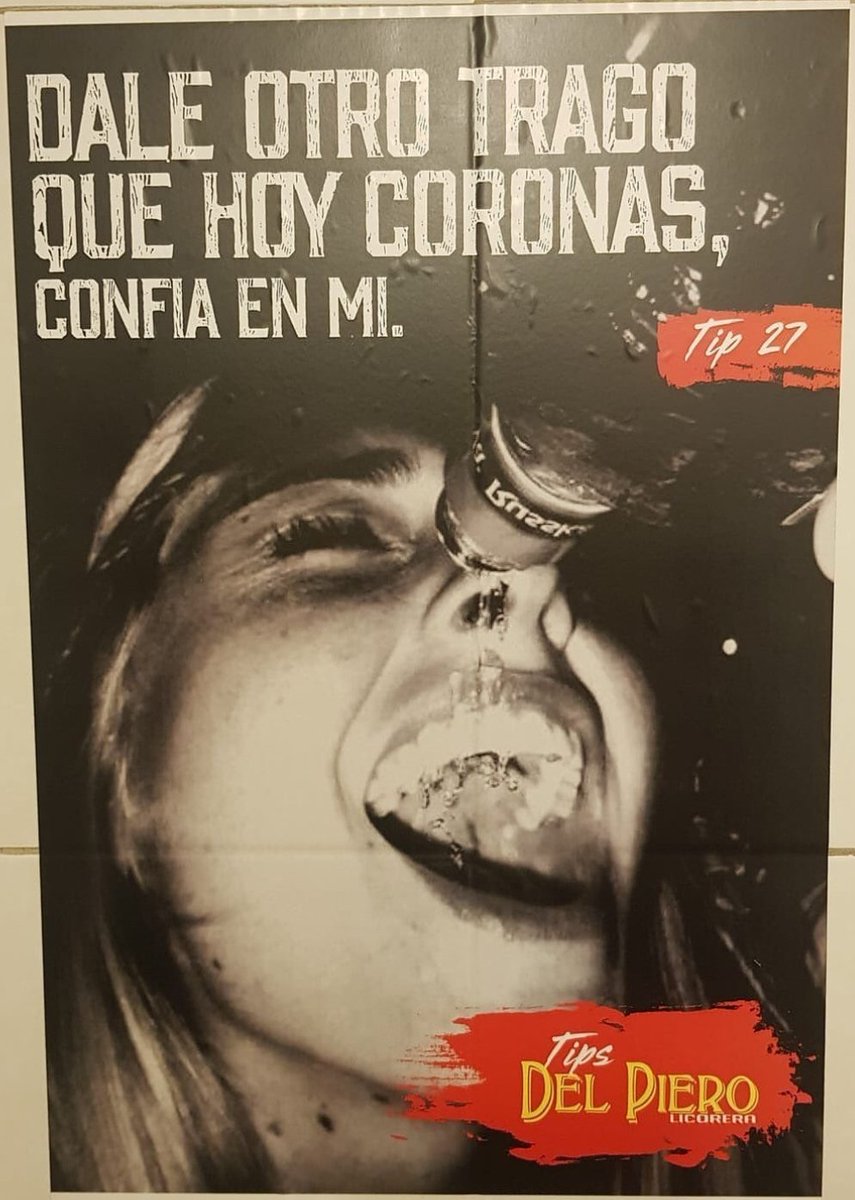 JuanSeArangoC's tweet photo. En Pereira en un bar llamado Del Piero esta este cartel, que promueve el acoso y abuso sexual contra las mujeres. Me ayudan con un RT para que lo retiren y pidan excusas públicas? Gracias¡ https://t.co/3agt0wvR33