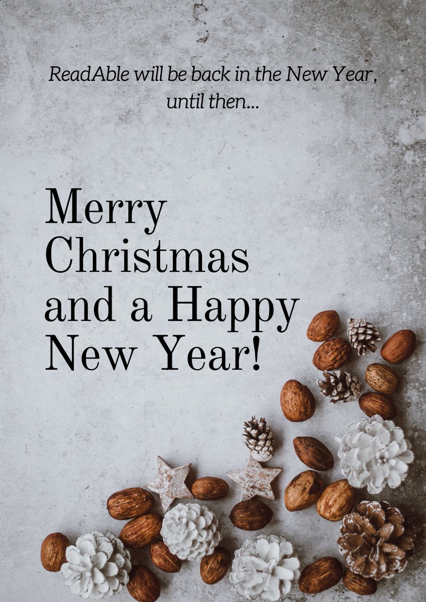 readablezine's tweet image. ReadAble is taking a break over Christmas to chill with our families and do normal people stuff. We'll be back in the New Year!

In the meantime, Merry Christmas to you all! :D