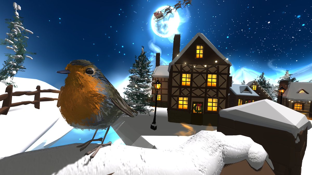 VR_Rosie's tweet photo. Merry #ChristmasEve everyone! Here’s some stills for you of my #TiltBrush winter wonderland so far! Which is coming together as part of my #VR advent ✨❄️ just one sleep left till the big reveal. 👀 ! Hope you’re all having a lovely day. 🎄✨ #VRArtist https://t.co/Fel0iNHT2K