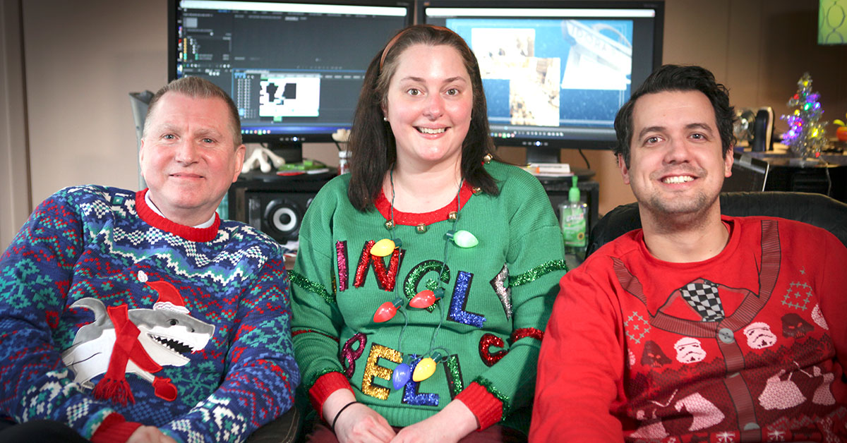 triadprodgroup's tweet photo. Happy Holidays from Triad Production Group! 
Robert, Megan &amp; Andy https://t.co/uvAuRaijWL