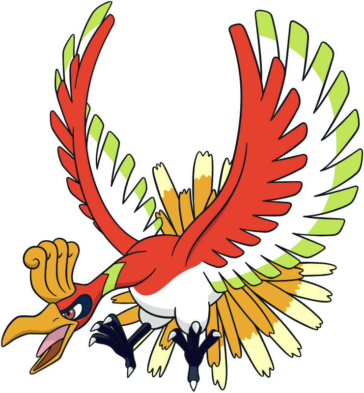 🧡 Full-time Fox 🦊 on X: 🌈Fanart Day: Rainbow Ho-oh🏳️‍🌈 Ho-Oh's  feathers glow in seven colors depending on the angle at which they are  struck by light. These feathers are said to