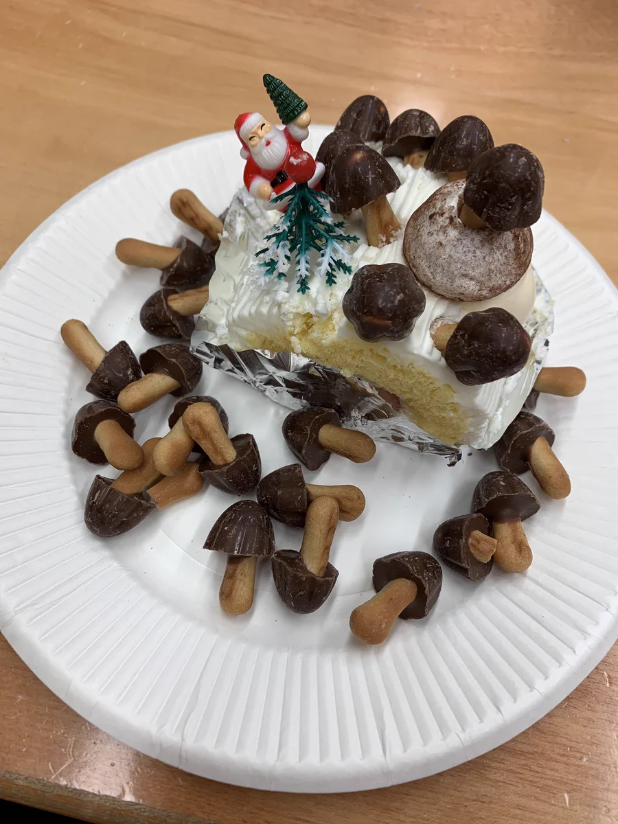 【たけのこ派に愛の手を】きのこ派が生み出したクリスマスケーキが映えすぎて話題に