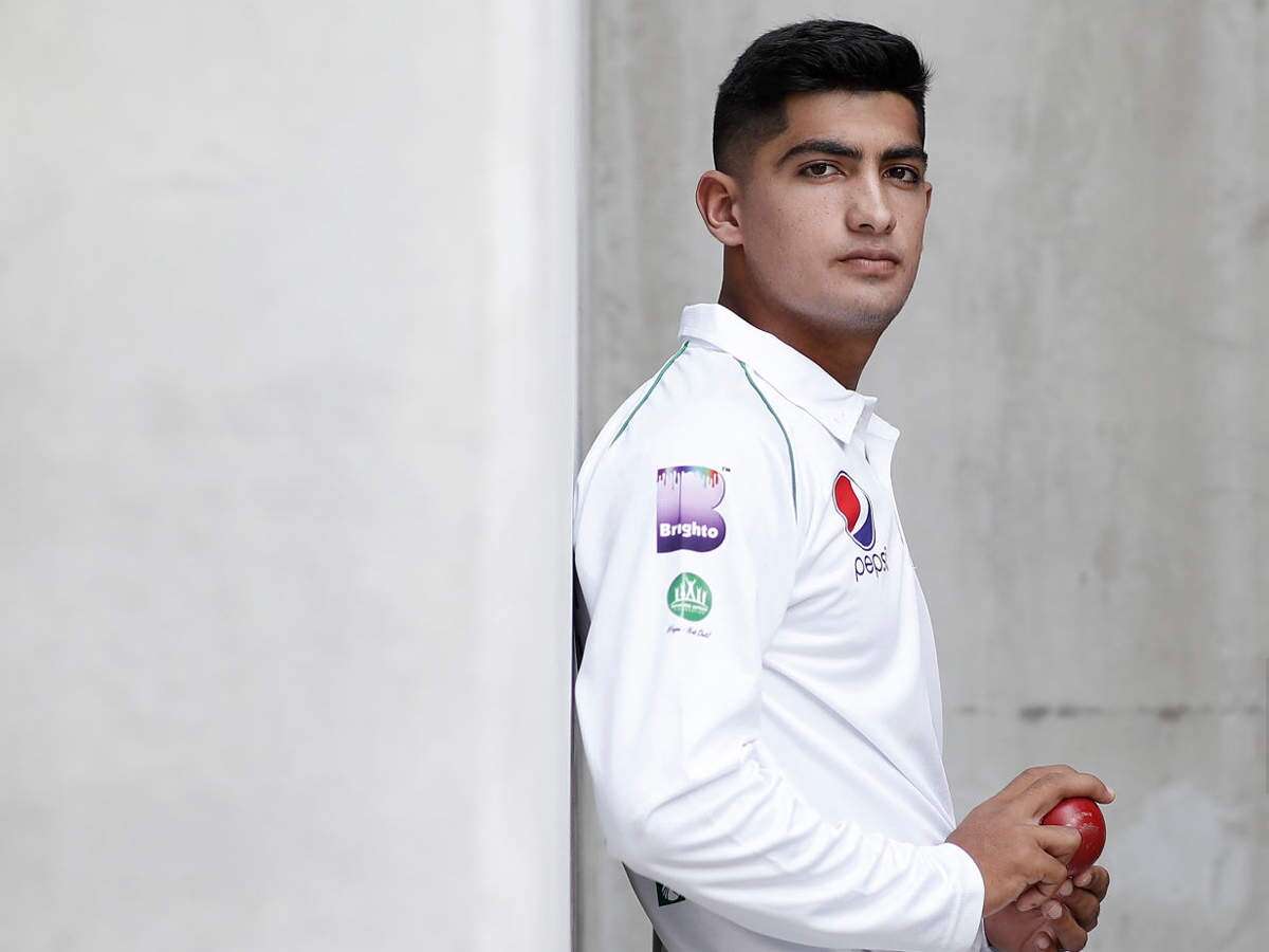 QUIZCLUBUAF's tweet photo. Naseem Shah has become the youngest fast bowler to take five wicket haul in an innings of a test match.

He did it at the age of 16 years and 311 days. Previously the record was held by Muhammad Amir who also belongs to Pakistan. https://t.co/aqOWW09W0Q