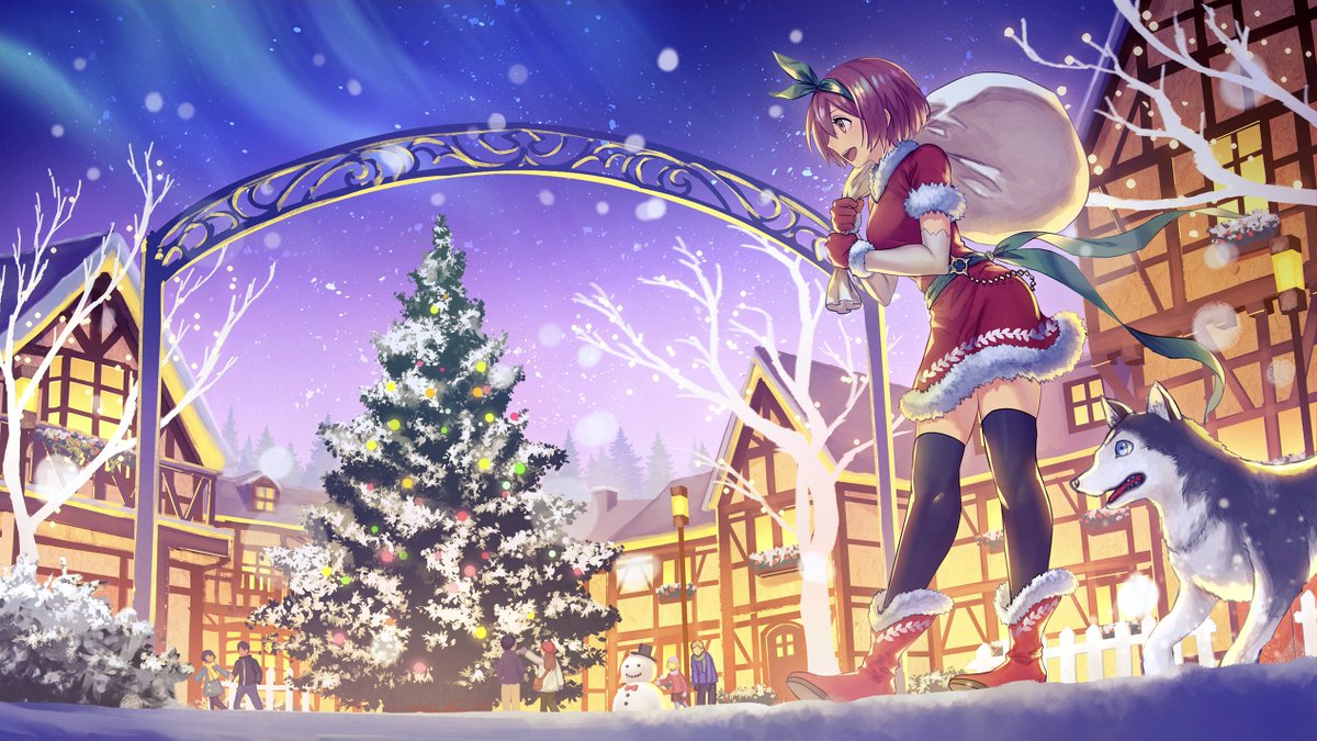 「?クリスマスタウンとおねえさん? 」|あんべよしろう/Yoshiro Ambeのイラスト