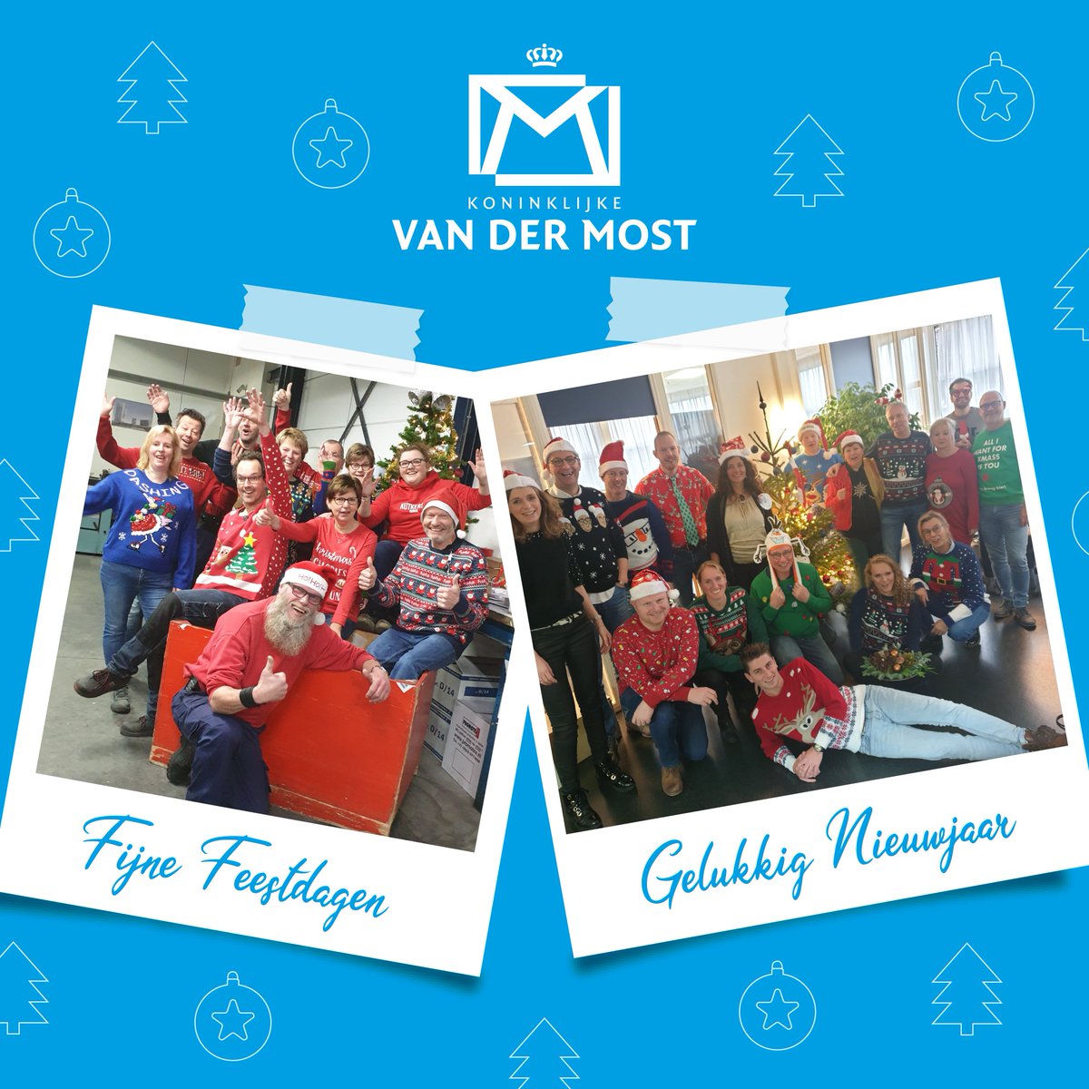 VanderMostBV's tweet photo. Koninklijke Van der Most wenst iedereen fijne feestdagen en een spetterend nieuwjaar!! 🎅🎄🎁🔔 Wij danken al onze collega’s, opdrachtgevers en leveranciers voor wederom een fantastisch jaar. https://t.co/geLkDyFbO5