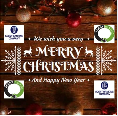 It is a festive season, don't get stuck when the Banking halls are closed, visit your nearest Agent for all your banking needs. We wish you a Merry Christmas and Prosperous 2020. #AgentBanking #LifeSimplified