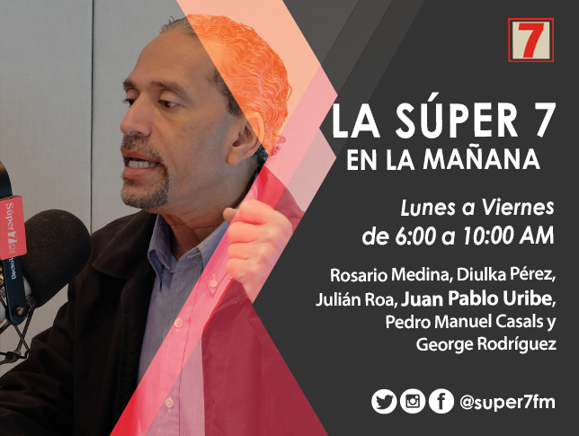 super7fm's tweet photo. Ā”En el AIRE! La SĆŗper 7 en la MaƱana, información directa al servicio del paĆs. #Super7enlaMaƱana con @Diulkapereztv @RosarioMedinaG @PedroMCasals #JuliĆ”nRoa #JuanPabloUribe #GeorgeRodriguez. SINTONIZA la #Super7FM 107.7FM - TambiĆ©n en https://t.co/EDgTwt7vMi - #Domiplay #Tunein https://t.co/5SOA8dOEV5