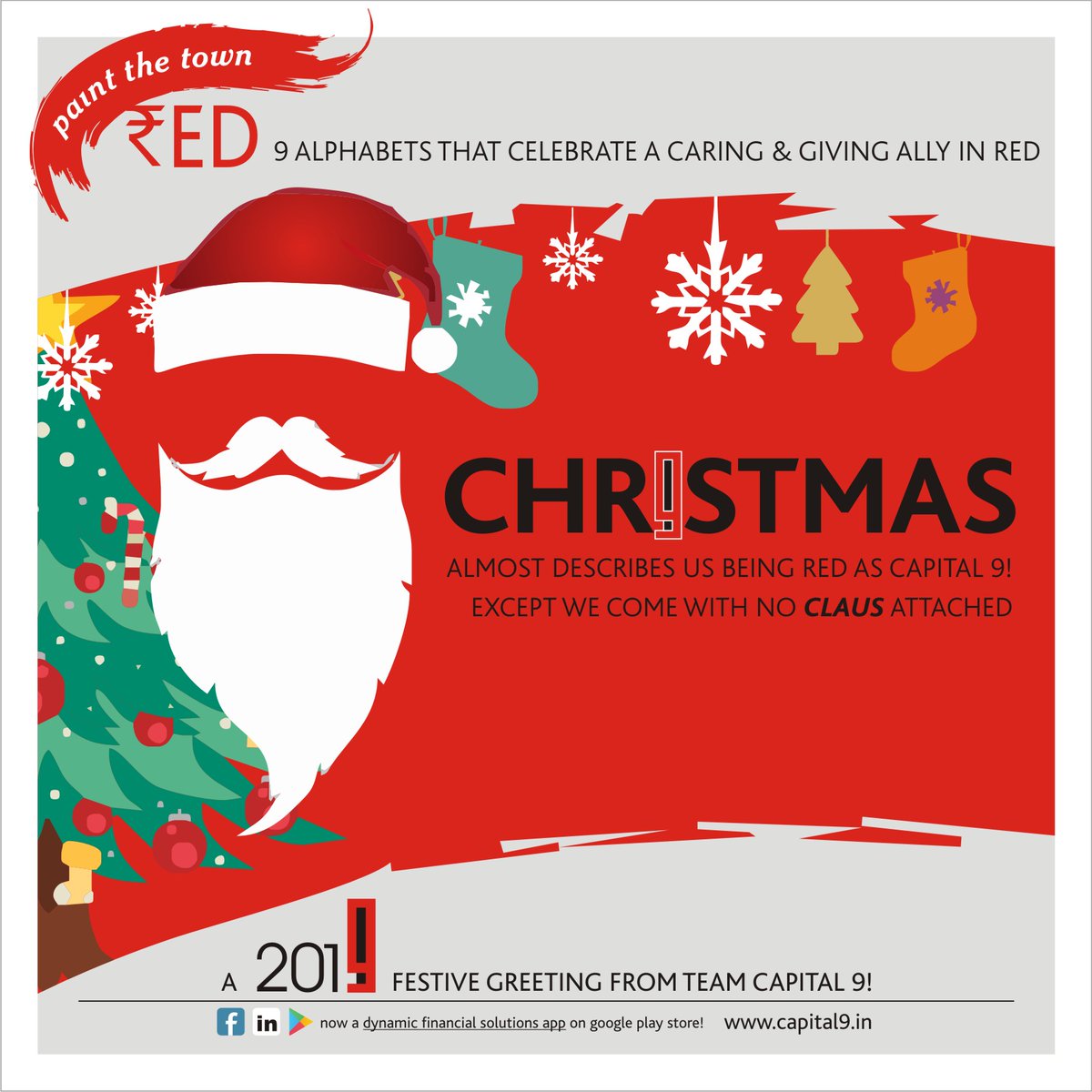 capital9in's tweet photo. Wishing you a merry Christmas full of colour and glow,
Gold as jingle bells and white as falling snow,
Above all - red as the Santa who gifts happiness and health,
As red as Capital 9! - who ensures success and wealth!
#MerryChristmas #Capital9 #Santa #HappyHolidays https://t.co/HzQw6QkGcc