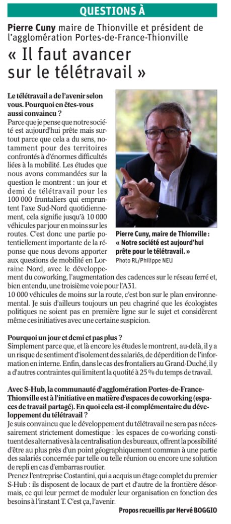 Pierre_Cuny's tweet photo. Dossier de @lerepu sur le #télétravail dans notre territoire frontalier. #Thionville #Luxembourg #Lorraine #frontaliers https://t.co/cYiLDlGv2I
