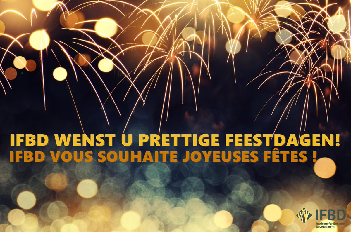 IFBD wenst iedereen fijne feesten! We hopen jullie volgend jaar opnieuw talrijk te mogen ontvangen op onze opleidingen. #IFBD