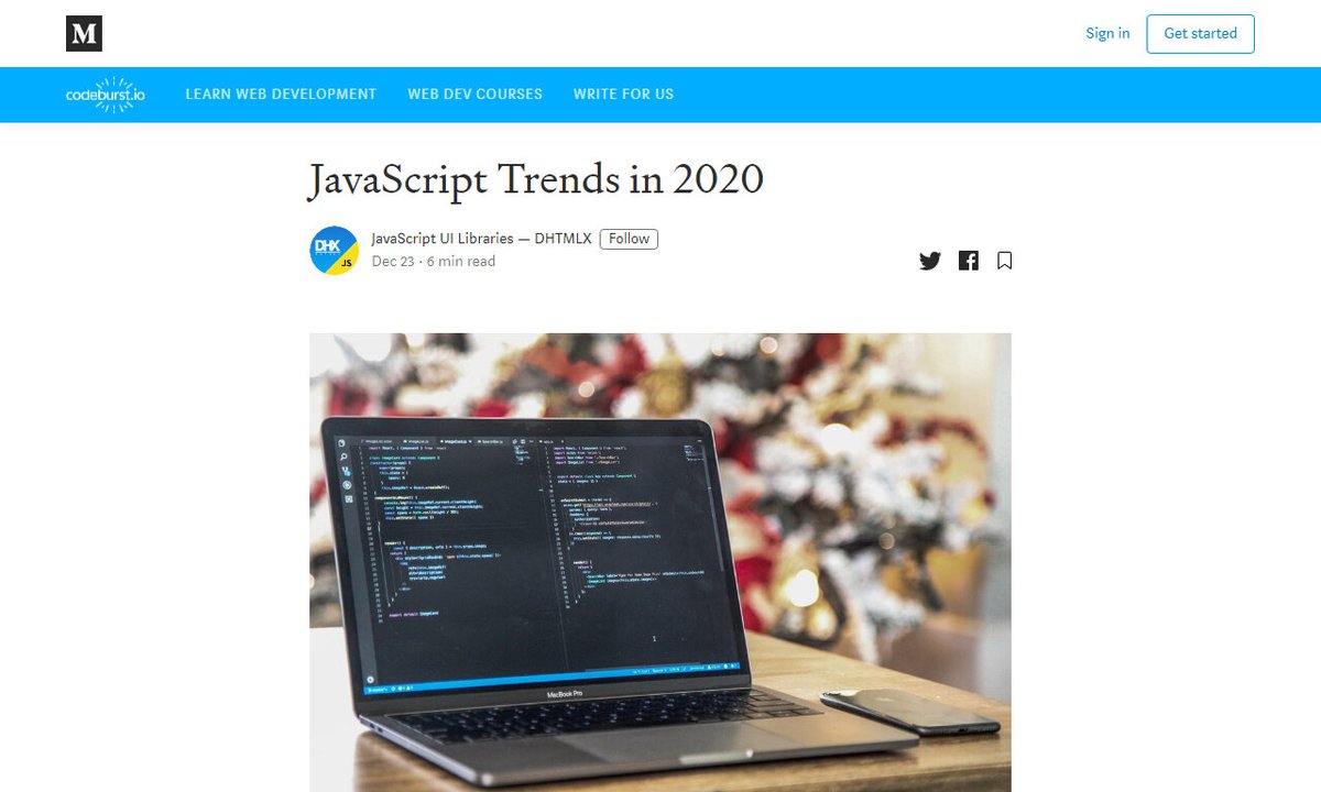 Devcide1's tweet image. JavaScript Trends in 2020
#unsplash #programmingworld #react #javascripttrends #typescript #development
via codeburst.io
☛ amp.gs/ioUe