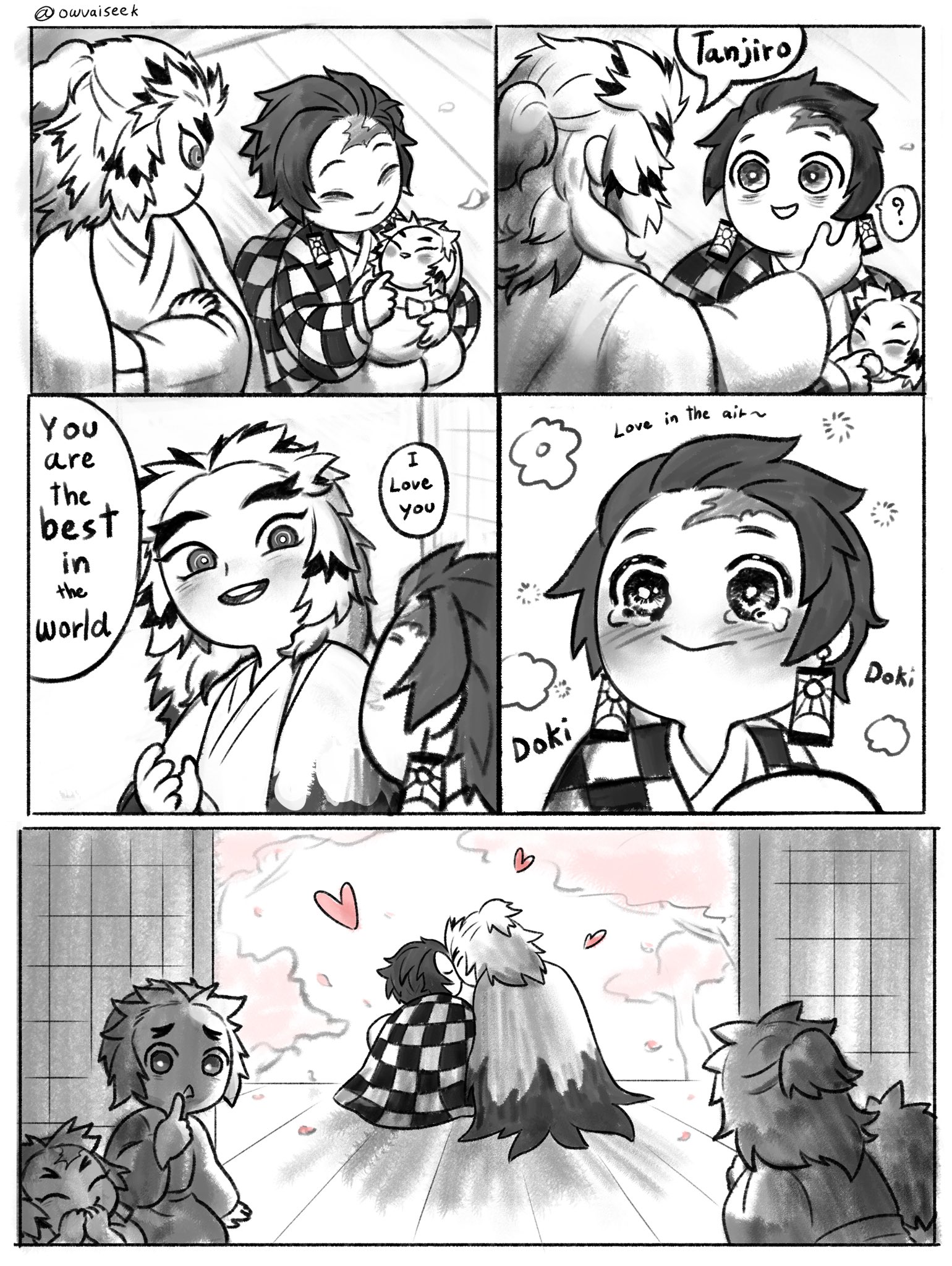 owvaiseek on X: 🔥LOVE IS IN THE AIR🎴 🦉🦉🦉🦉🦉 tanjiro kamado rengoku  kyojuro kimetsunoyaibafanart kimetsunoyaiba t.cowiCZNrohkj  X