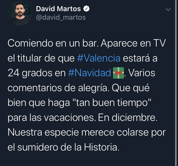 norcoreano's tweet photo. Hijos de puta que se alegran de que haga buen tiempo, ¿a dónde vamos a llegar? https://t.co/Jq9jY083xc