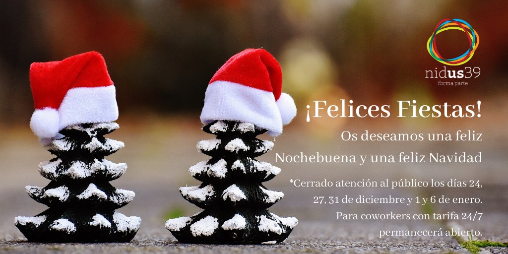 niduscoworking's tweet image. Os deseamos a todos una feliz nochebuena y navidad.
¡Nosotros volvemos el 30 de diciembre!

#coworking #formaparte #nidus39 #palma #mallorca #feliznavidad