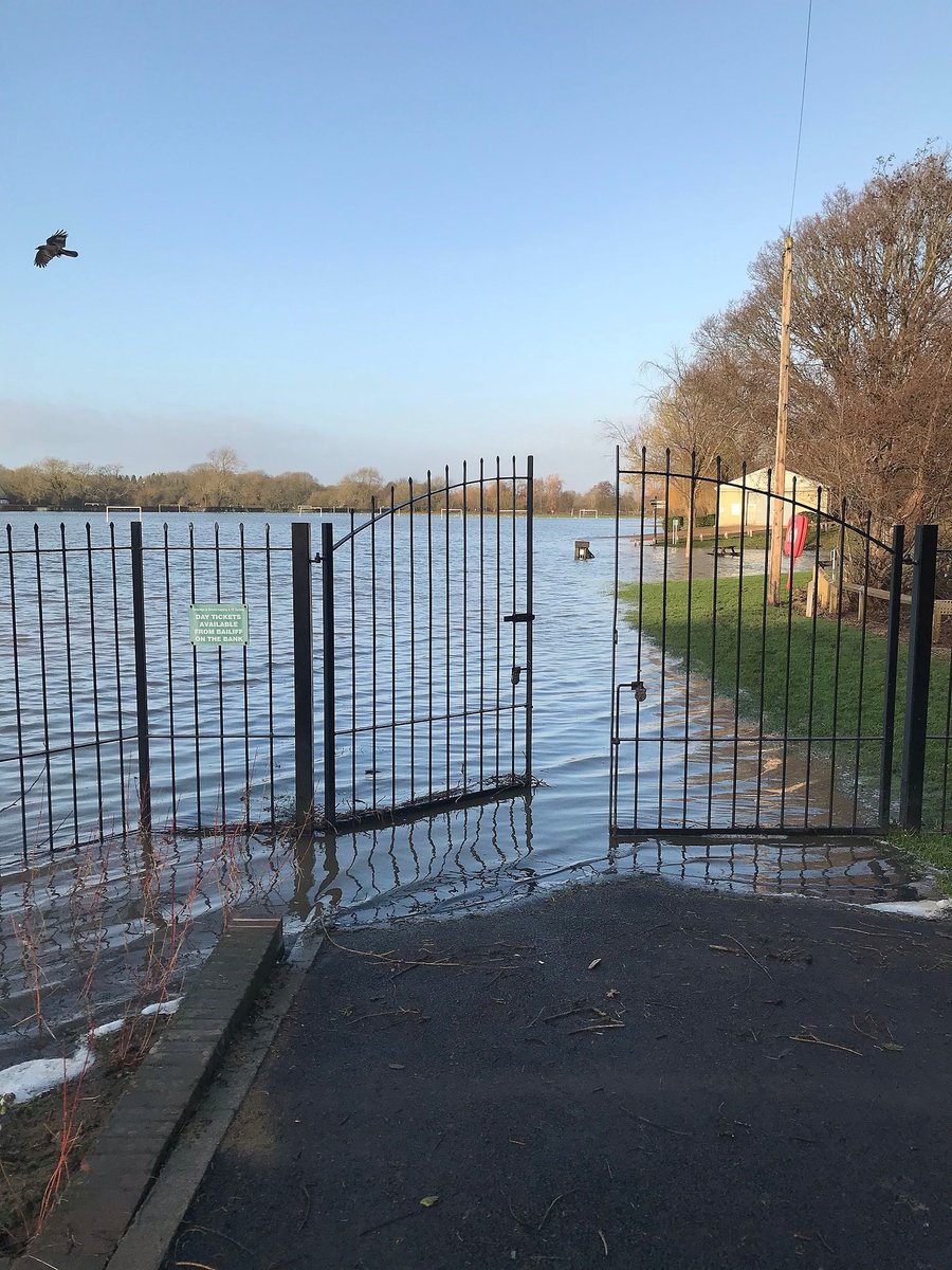 TMBC_Kent's tweet photo. Now we have a drier spell the river water levels in Tonbridge have receded. Whilst you're out and about over the Christmas period, please remember that  there still remains significant levels of standing water at the Racecourse Sportsground so please take care around the area. https://t.co/iqf6ezt5PM