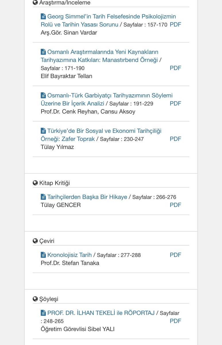 Tarihyazımı Dergisi'nin Aralık 2019 sayısı yayımlanmıştır. Dergiye ulaşmak için: dergipark.org.tr/tr/pub/tarihya…