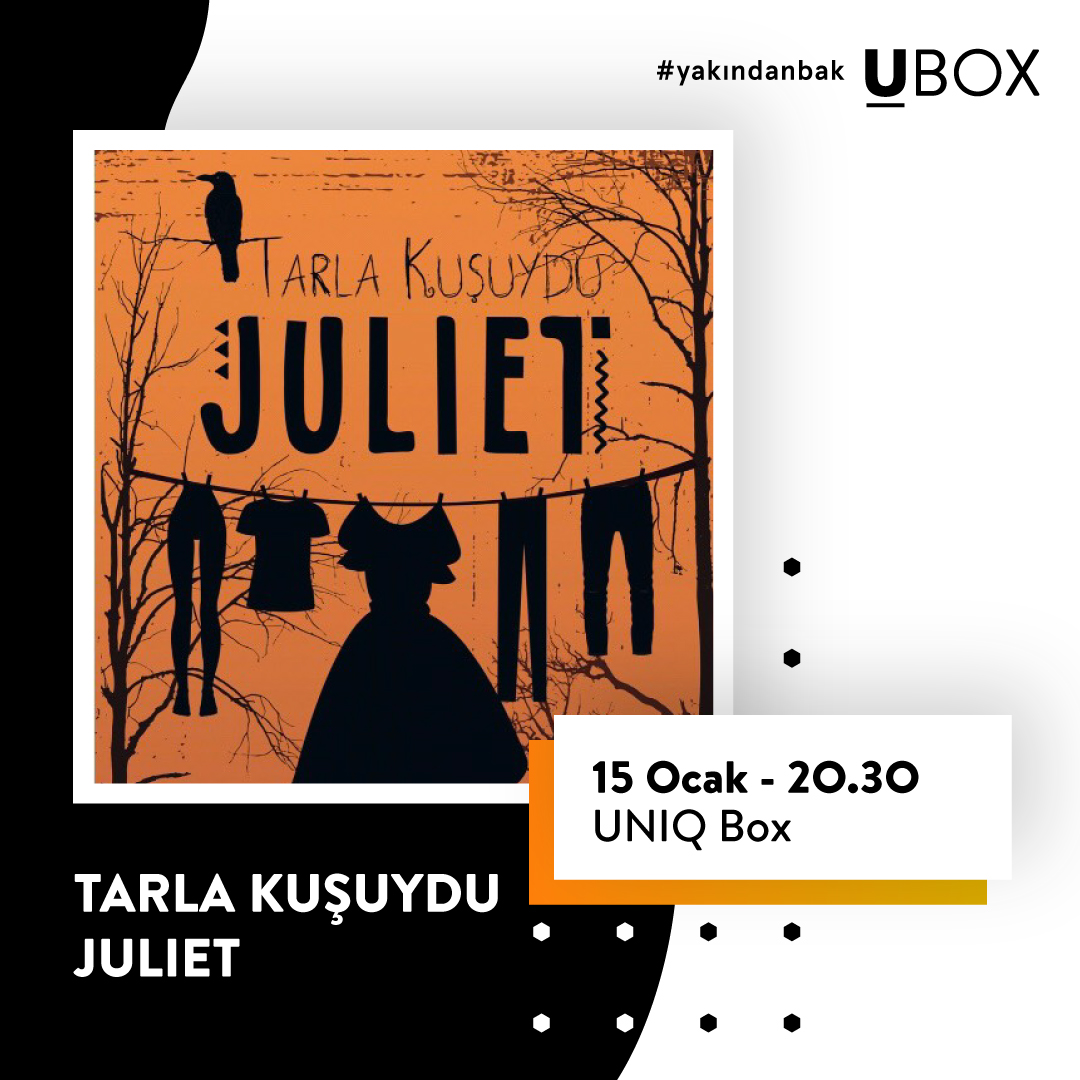 UNIQ Box’ta yepyeni bir oyun sizleri bekliyor! Bir zamanların ünlü aşıkları Romeo ve Juliet, gülünç ama bir o kadar da acıklı bir evlilik hikâyesinde buluşuyor. #TarlaKuşuyduJuliet, 15 Ocak 20.30’da #UNIQBox’ta prömiyer yapıyor, biletler #Biletix’te! bit.ly/2tPX0z3