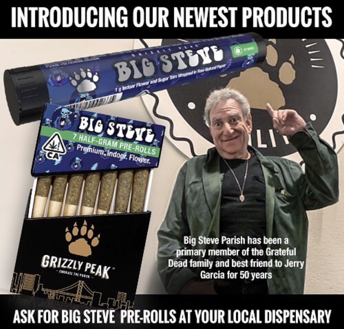 Steve Parish (@bigsteveparish) on Twitter photo Excited to announce my #Official collab with grizzlypeak.com !! Big Steve pre-rolls and multi-packs are now available on shelves across CA! Tag a dispensary that you want to carry these! <a href="/GrizzlyPeak_/">Grizzly Peak™</a> Excited to announce my #Official collab with grizzlypeak.com !! Big Steve pre-rolls and multi-packs are now available on shelves across CA! Tag a dispensary that you want to carry these! <a href="/GrizzlyPeak_/">Grizzly Peak™</a>