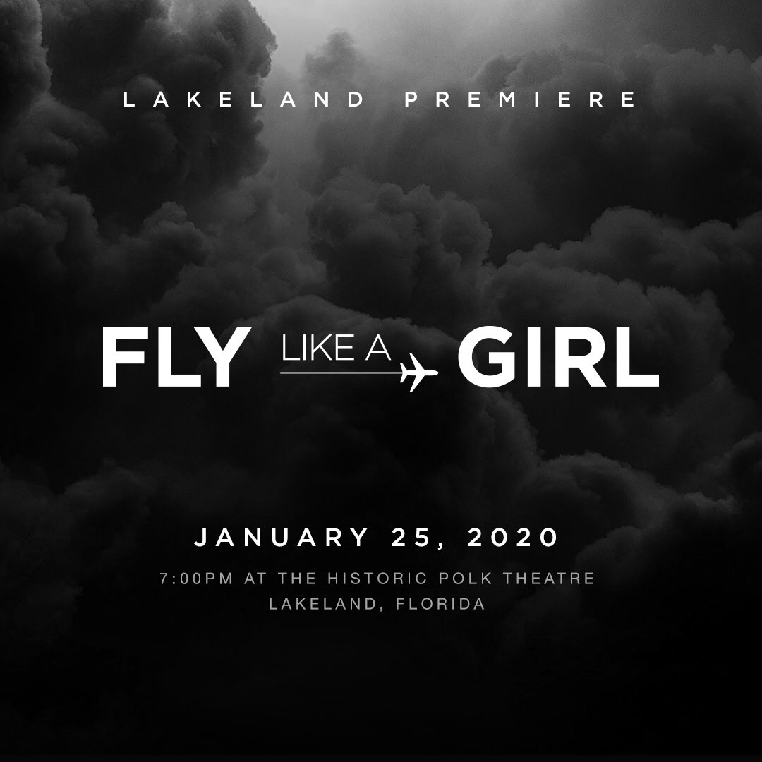 FirstDMc's tweet image. COMING next month, the first showing general public showing of Fly Like a Girl is featured at the Polk Theater in Lakeland, on Saturday, January 25, 7 pm.  Tickets will be available at the Theater.