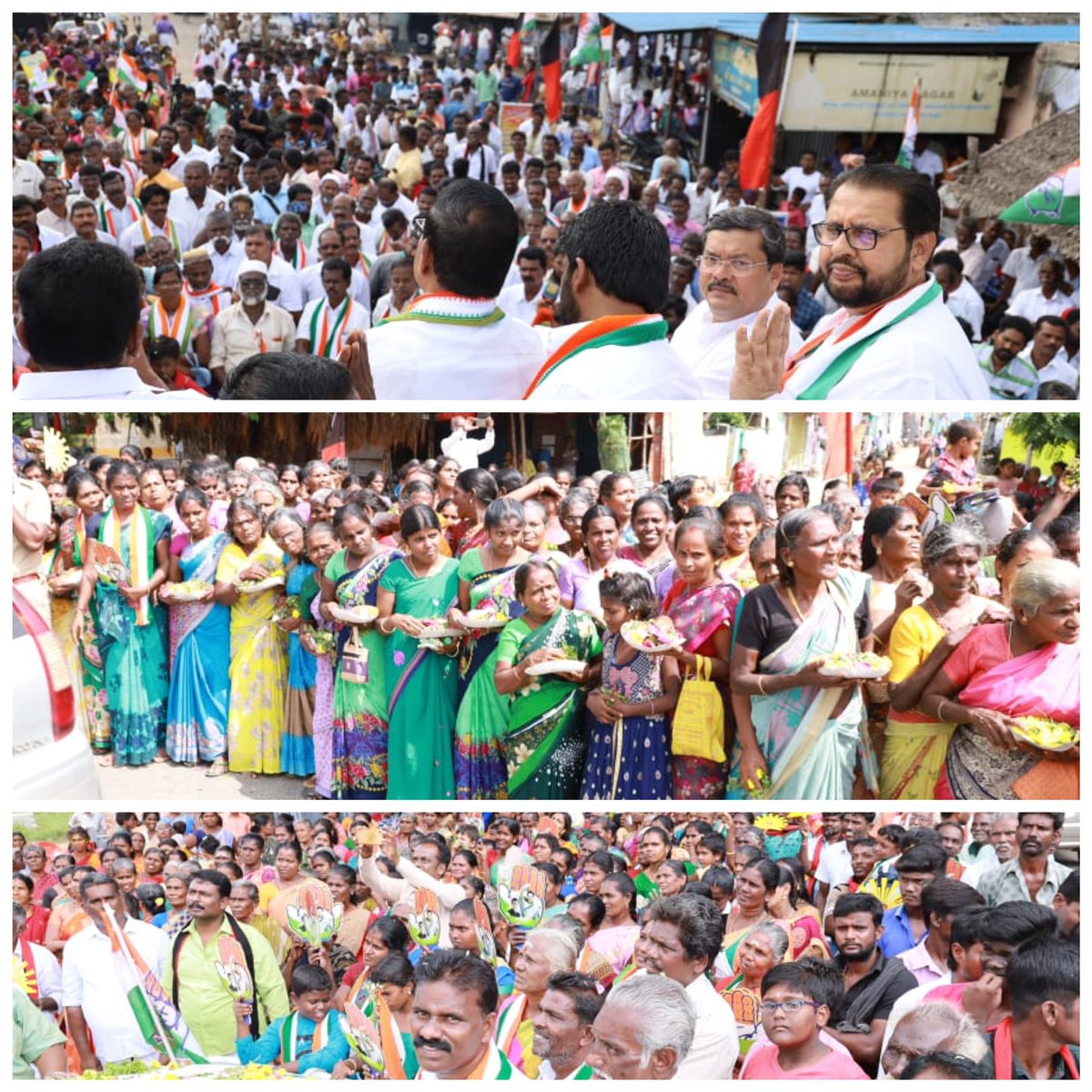 Amirthraj_S's tweet photo. Massive local body election campaign #Tuticorin south addressed by honourable Sri @MukulWasnik Ji and  @KS_Alagiri Ji and AICC incharge @SanjaySDutt Ji and Working president @MayuraSJ I thank every that made this a grand success! @manickamtagore @srinivasiyc @RahulGandhi https://t.co/JOACa8b08z