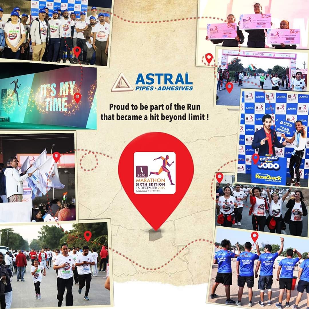 AstralPipes's tweet photo. Anyone can run a few miles but only winners can run a marathon! Astral is honoured to be a part of the race of joy and wonder at bSafalMarathon! #AstralPipes #bSafalMarathon #Amdavad #FitnessEnthusiasts #Winners #RunToStayFit https://t.co/KLv2tiss8K