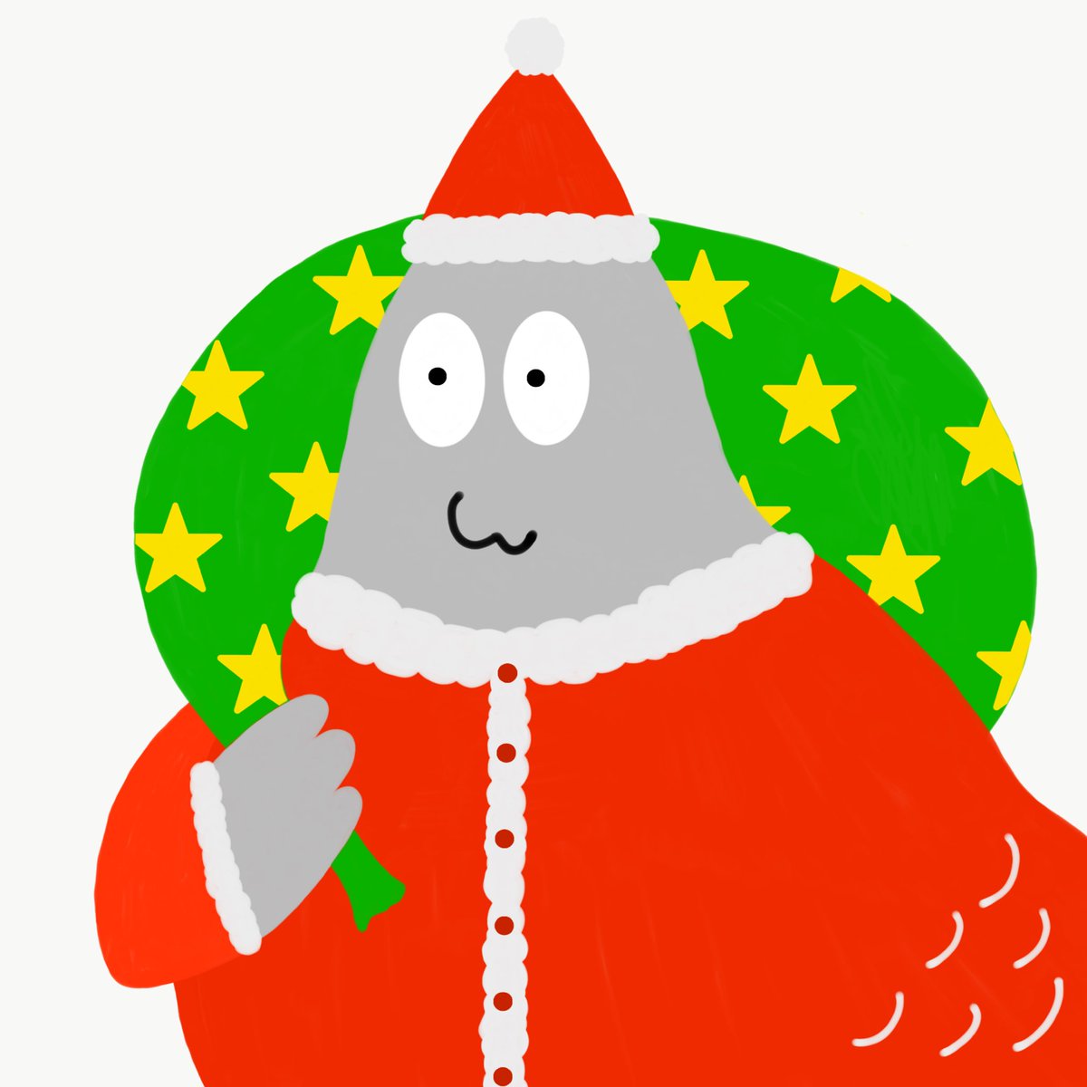 ハトくん あああ雑貨店 メリークリスマス いい子のところにはハトくんサンタが行きますよ 笑 あああ雑貨店 イラスト キャラ キャラクター イラストレーター 落書き らくがき クリエイター お絵かき お絵描き Illustration