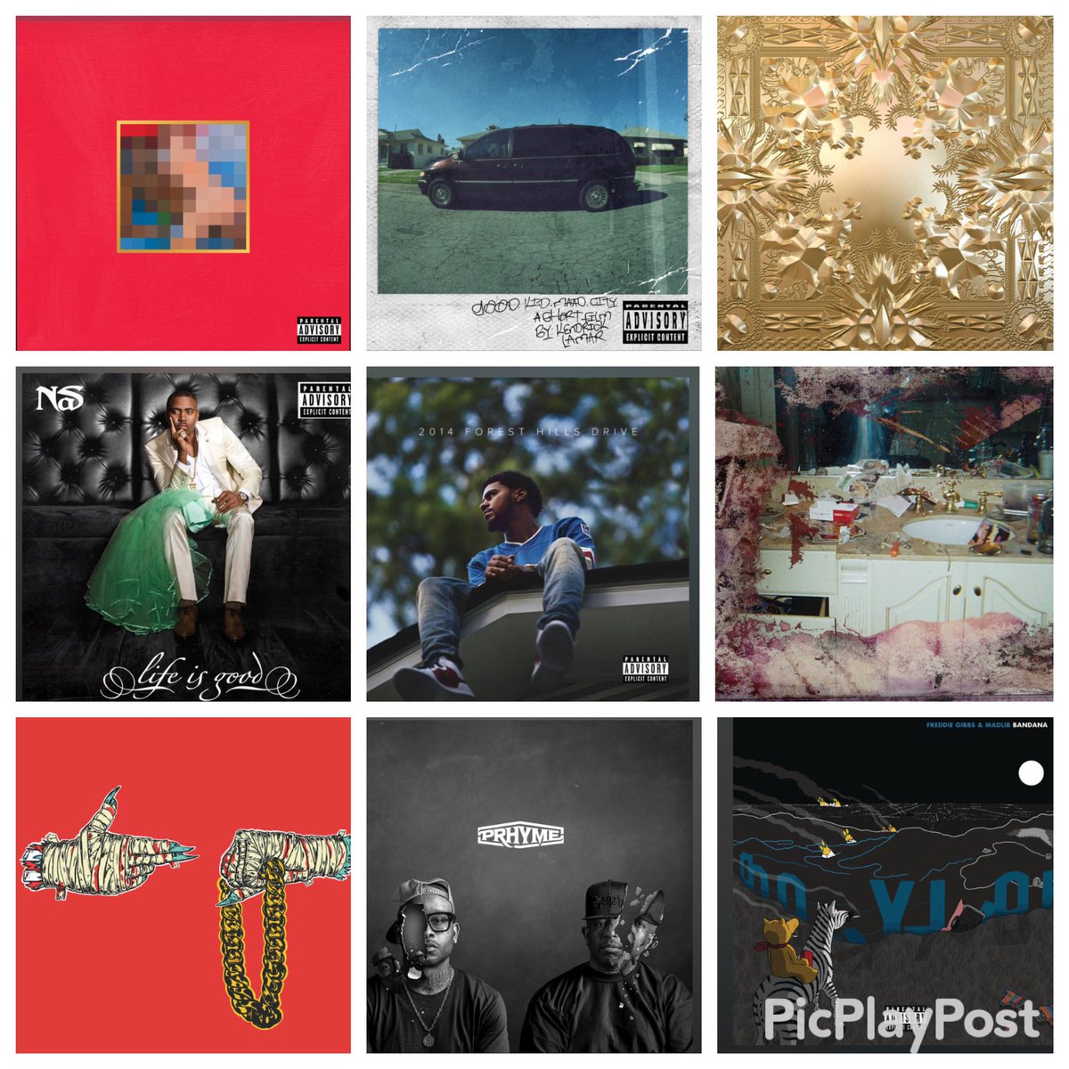 BrothaInsight's tweet photo. 7.  @killermike &amp; @thereallyrealelp #RunTheJewels2 8. @royceda59 &amp; @djpremier #PRhyme 9. @freddiegibbs &amp; @madlib #Bandana 10. @getbenny #TanaTalk3 and @rapsody #LailasWisdom (Tie) https://t.co/9oI7XixpoJ