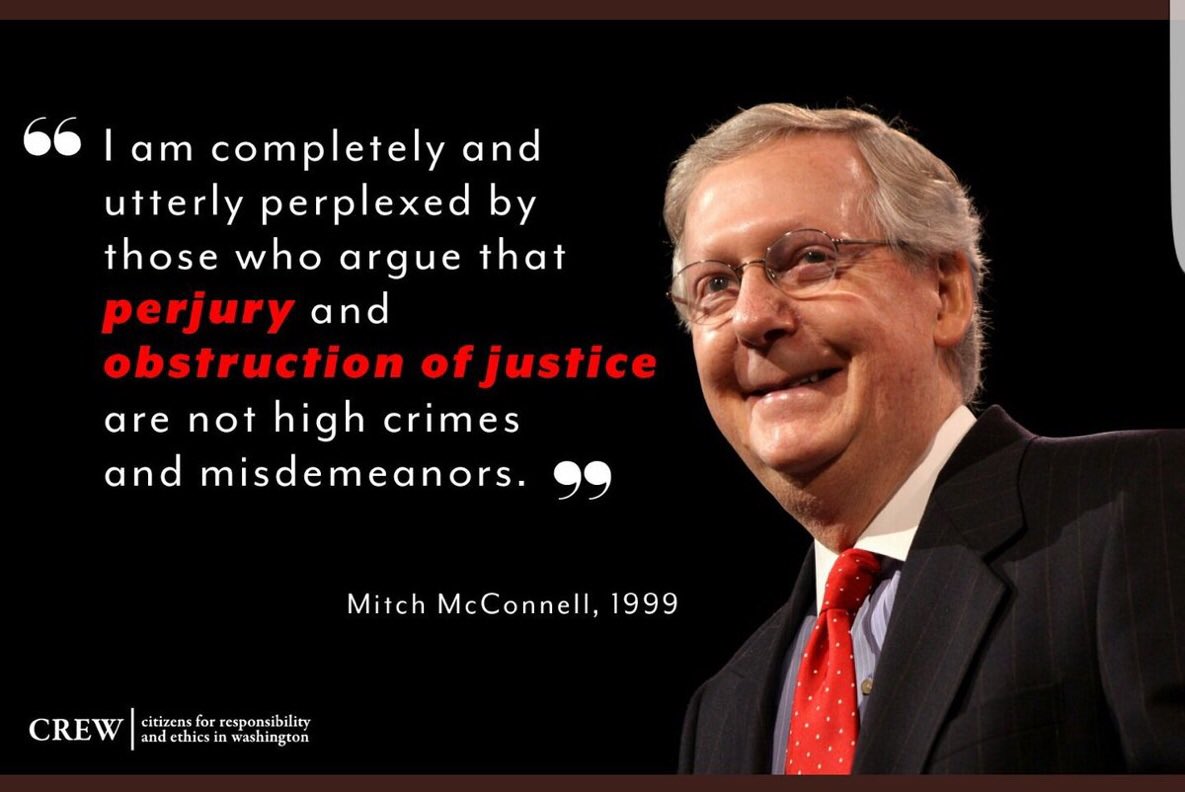 gr888shopper's tweet photo. @glennkirschner2 My, what a different tune @LindseyGrahamSC and #MoscowMitchMcConnell aka @senatemajldr are singing 2019… https://t.co/gpLevvzVX7