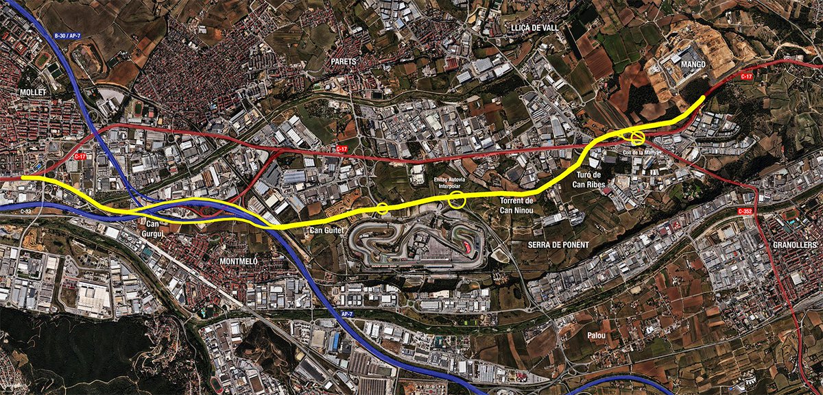 novendreulamoto's tweet photo. En plena emergència climàtica, el @Govern vol ara ampliar de 4 a 6 carrils la C17 entre Granollers i Mollet, com a prèvia a construir-hi posteriorment entre els dos punts una autopista, totalment paral·lela a només uns 500-900 metres cap a l'est [FIL]👇
#NoEnsVendreuLaMoto https://t.co/gx3rYUz8gp