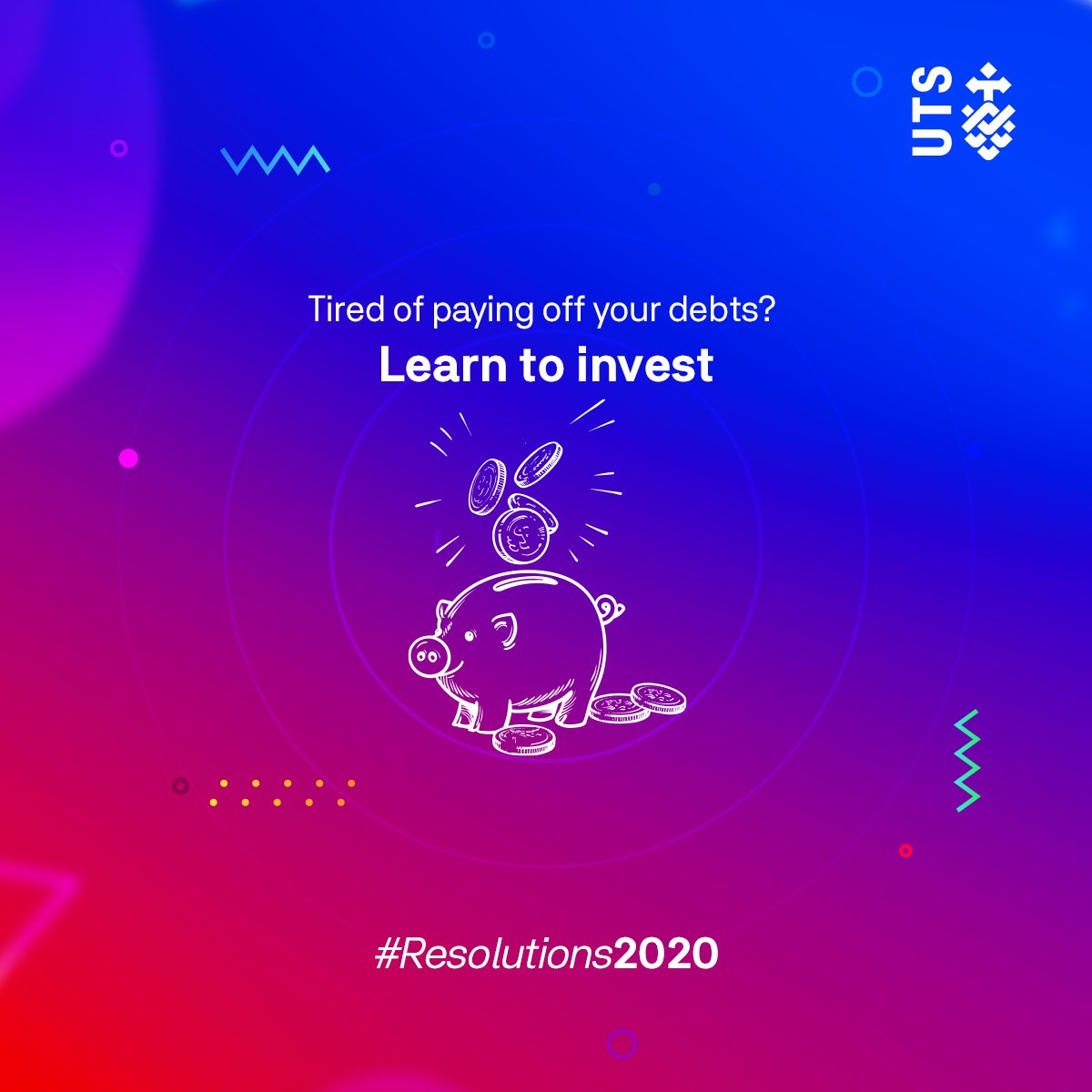 This New Year, pledge to get rid of your money problems. Develop the habit of saving and investing at an early age. Have you started investing already? Share some tips with us on how to become financially empowered.
#Resolutions2020 #UTS #UTSInsearch #Resolutions #Sydney #NewYear