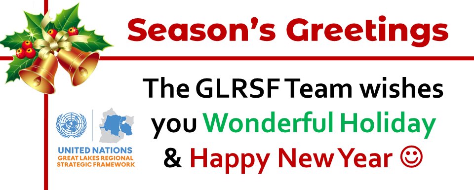 UN_GLRSF's tweet photo. We wish your wonderful holidays and a peaceful 2020! Thank you so much for following and supporting the work of the @UN_GLRSF for sustainable development in the #GreatLakesRegion. We look forward to continue working for sustaining #peace and stability. #OneUN #SDGs https://t.co/LiNeI4dvVb
