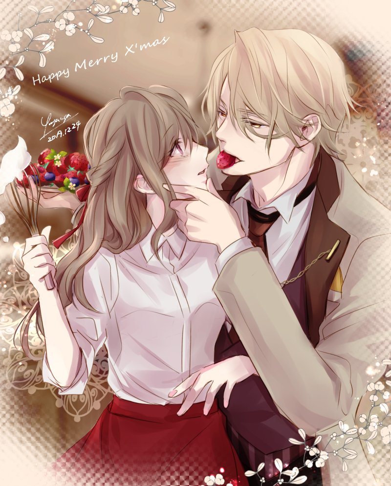 「#クリスマス推し交換会
『伯爵×潰れた苺と生クリーム』

?参加させて頂きました」|ゆさうさのイラスト