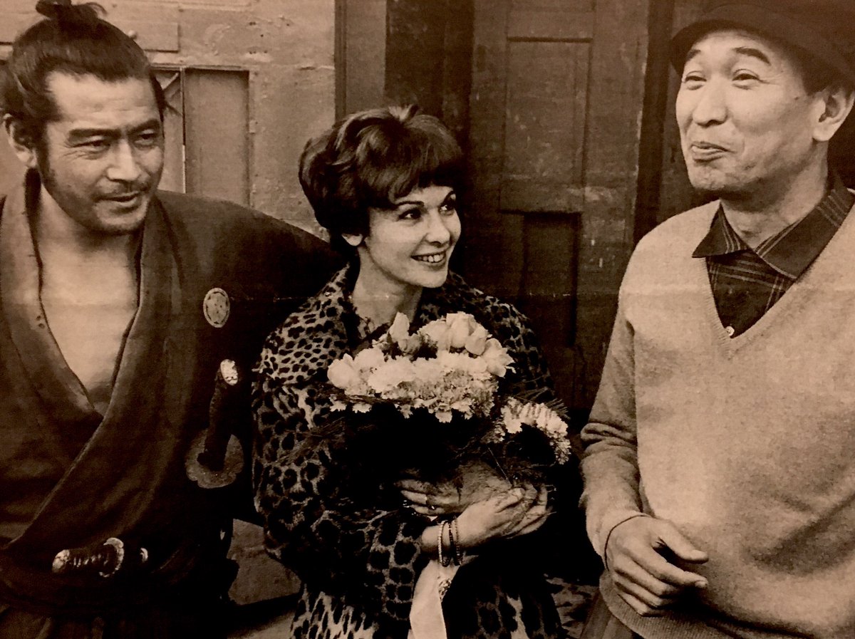 濹東キネマ 濹東名人会 三船敏郎さんとフランソワーズ アルヌールさんと黒澤明さん 用心棒 の撮影現場にフランソワーズが見学に来ていたとは 本日12月24日は三船敏郎さんの命日でした