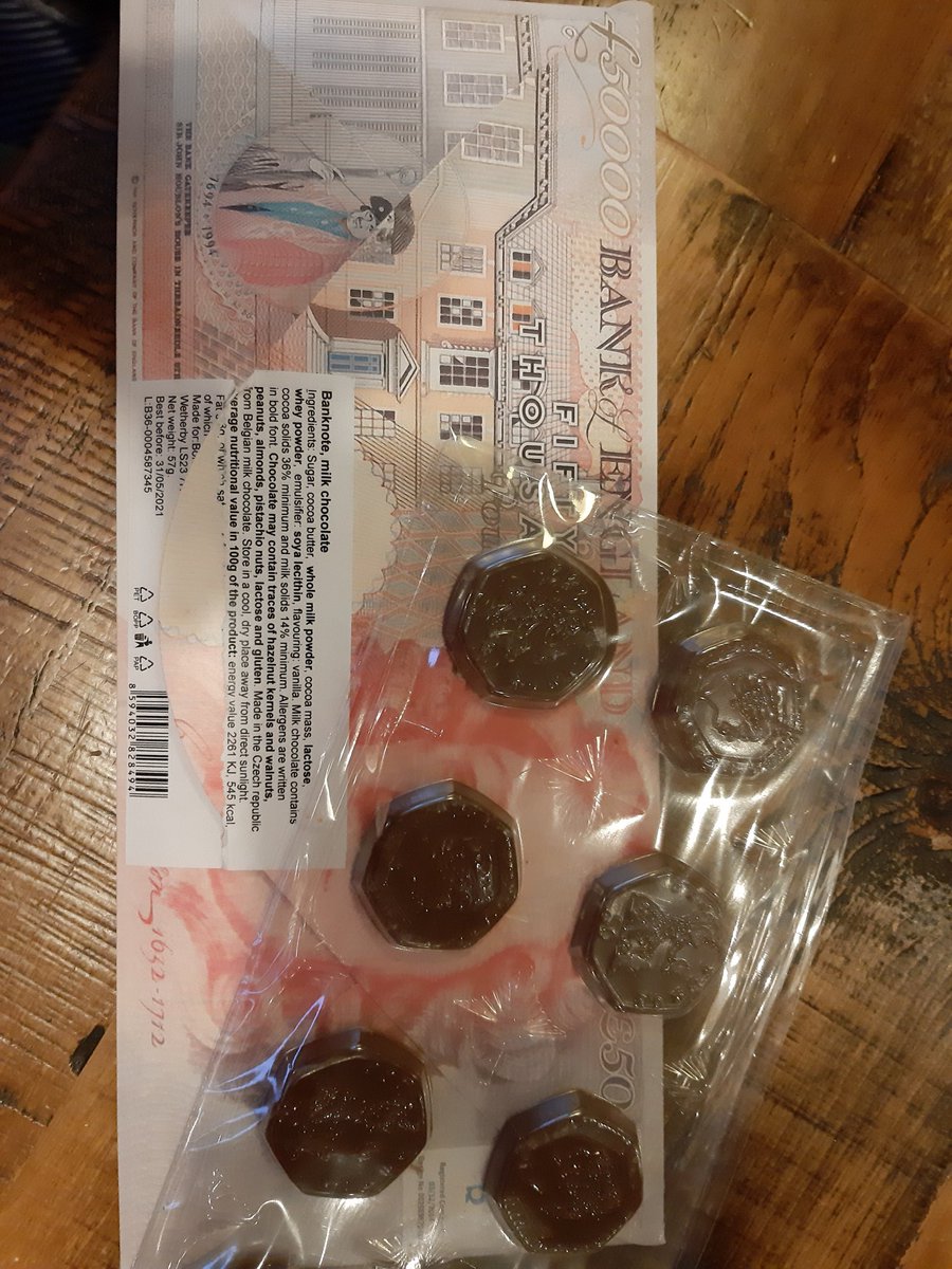 Molly_MLM's tweet photo. @BonBonsLtd slightly false advertising when packaging states banknote and only coins are in there. Was expecting edible banknotes ☹ https://t.co/zqmu9b3RYF