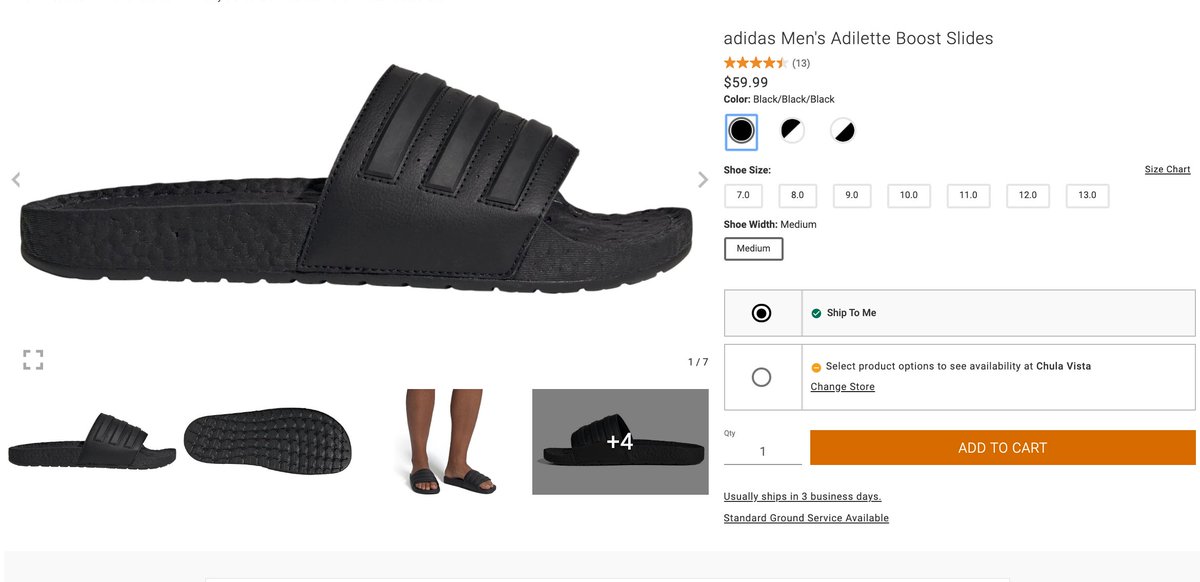 boost slides triple black