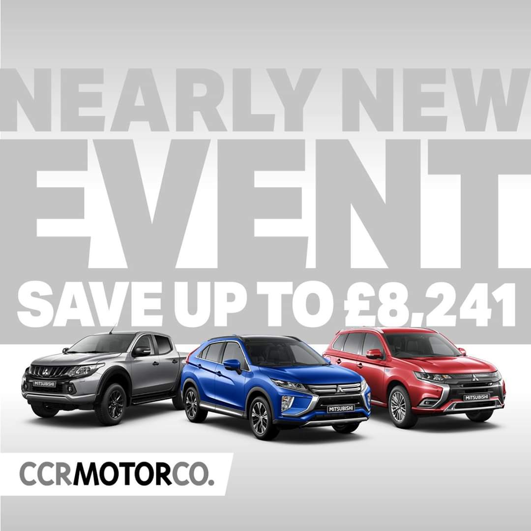 CCRmotorco's tweet photo. Our Nearly New Event starts today. Why not check out some great savings against New Price on hundreds of Mitsubshis whilst enjoying your turkey sandwiches 😁 https://t.co/ImscdKtfZ1