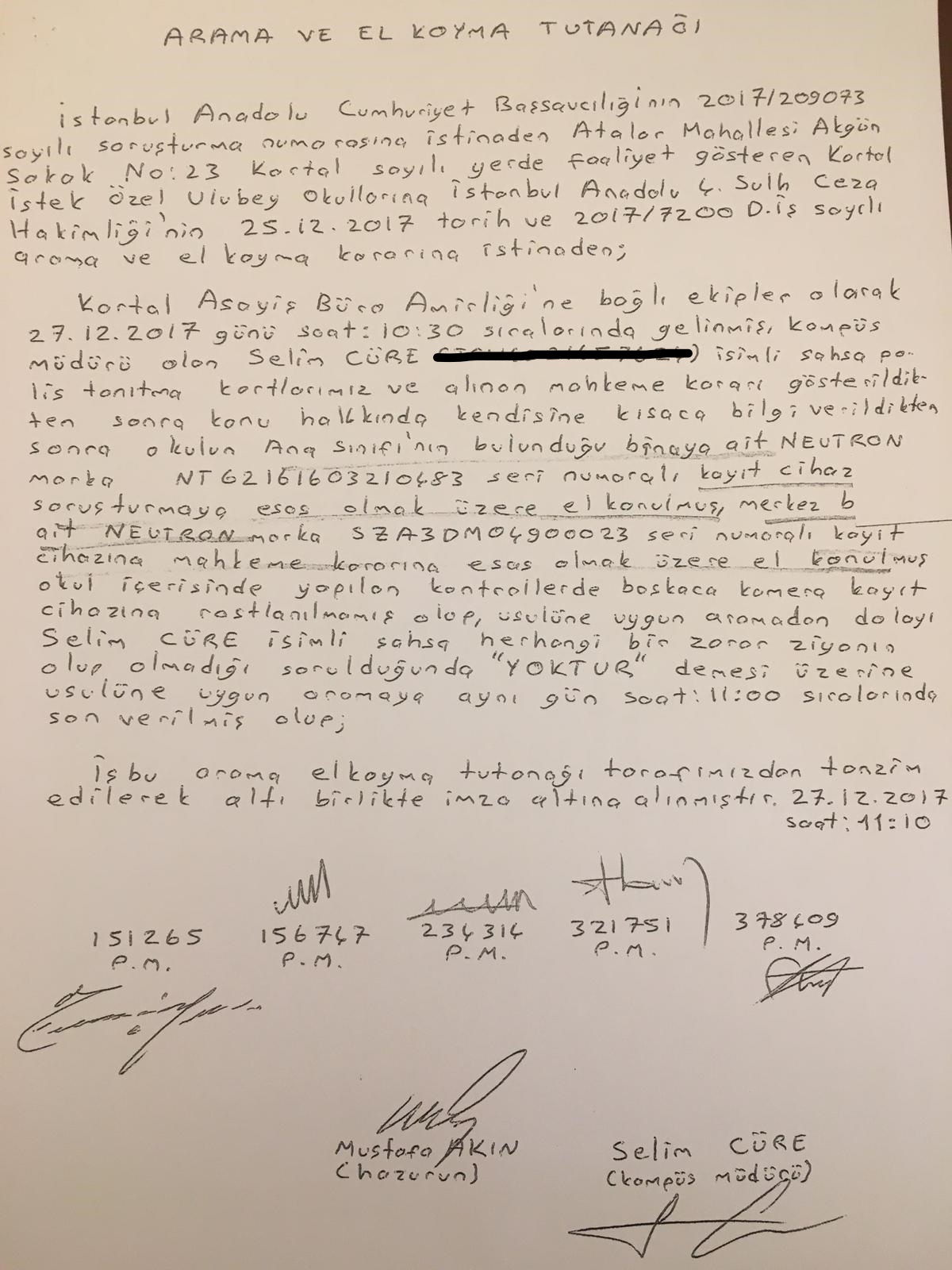 betul altinsoy on twitter arama ve el koyma karari ile polisin el koyarak aldigi goruntuler uzerinde yapilan incelemelere gore 2017 yili goruntulerinden sadece ailenin okula yazili basvurdugu tarihten sonraki 5 gun mevcut